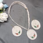 Handcrafted White Jute Jewelry Set