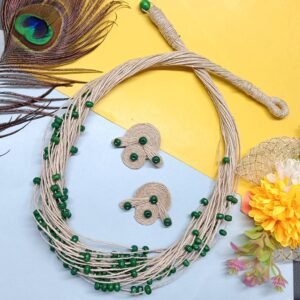 Multi-Strand Jute Jewelry Set for Women