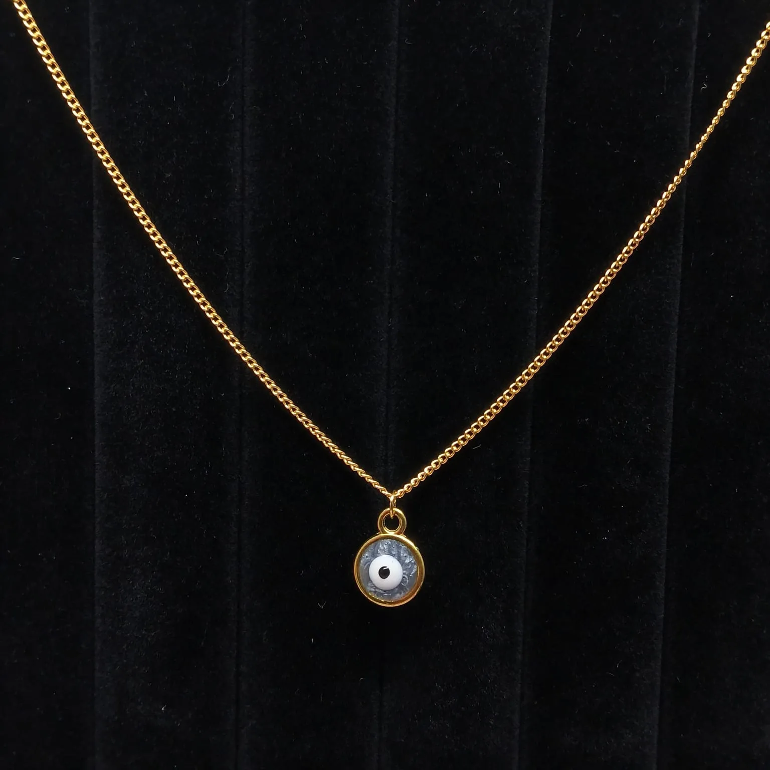 Gold-Toned Evil Eye Pendant