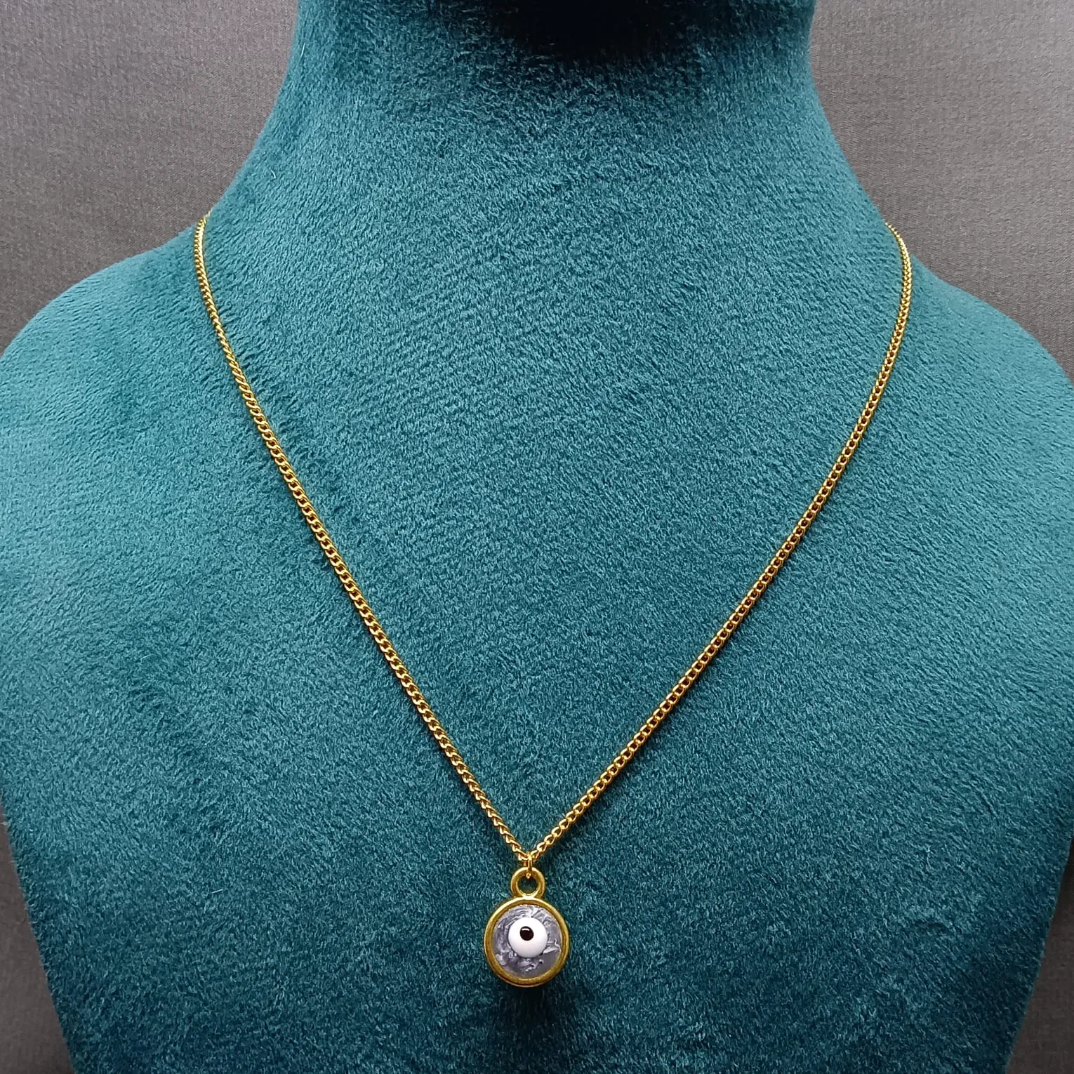 Gold-Toned Evil Eye Pendant