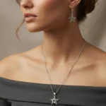 Silver-Tone Star Pendant Jewelry Set Silver-Tone Star Pendant Jewelry Set