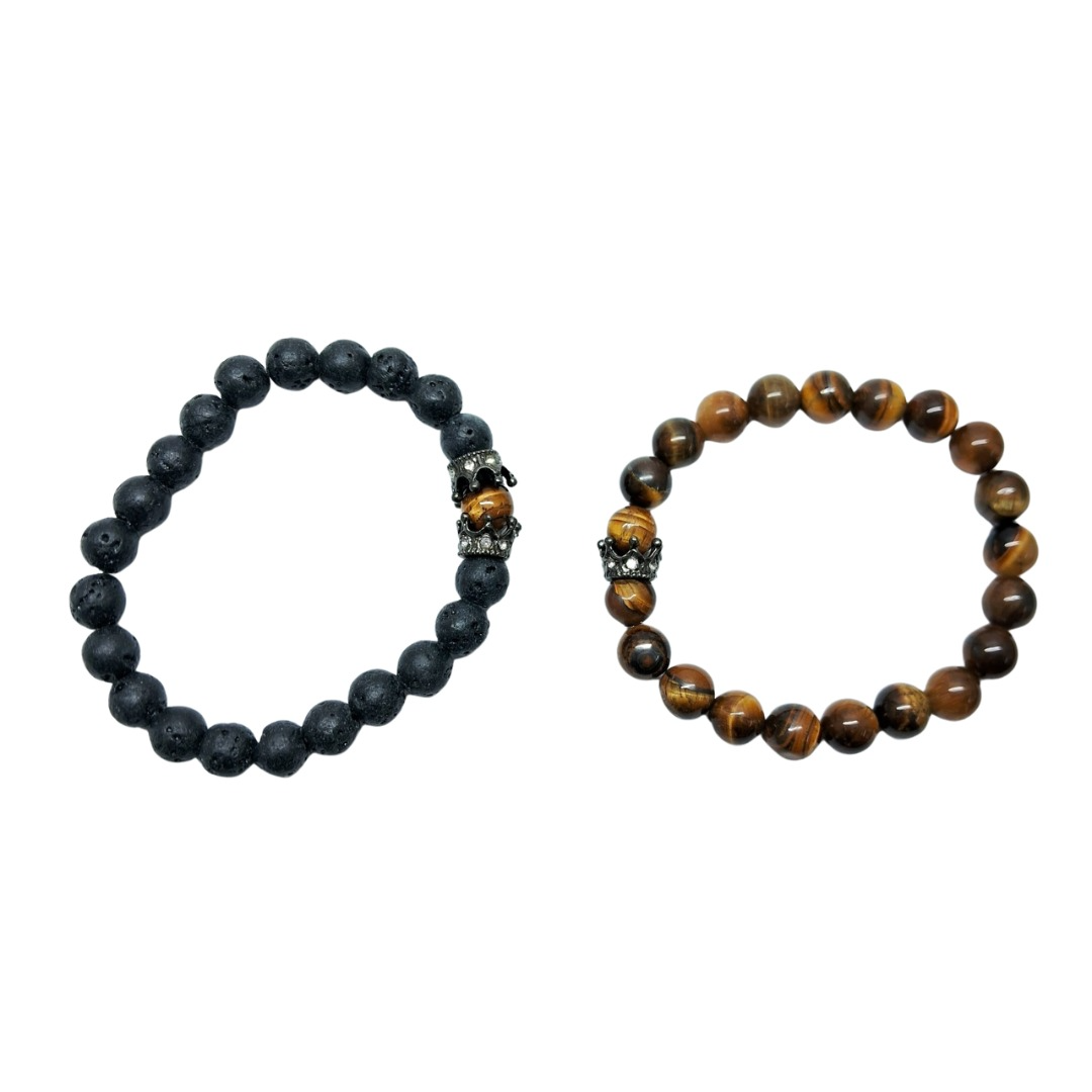 Natural Stone Beaded Bracelet Set