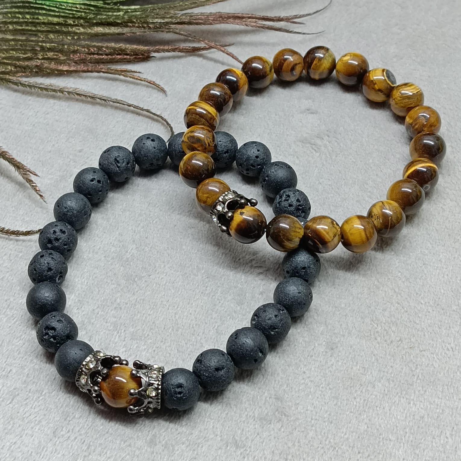 Natural Stone Beaded Bracelet Set