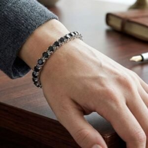 Sleek Silver-Tone Men’s Bracelet