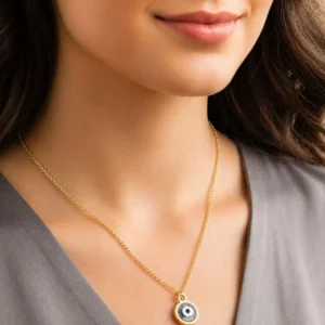 Gold-Toned Evil Eye Pendant