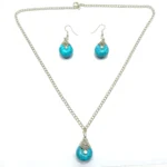 Turquoise Teardrop Jewelry Set for Women