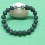 Lava Beaded Bracelet with Dumbbell Charm