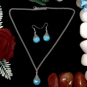 Turquoise Teardrop Jewelry Set for Women
