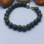 Lava Beaded Bracelet with Dumbbell Charm