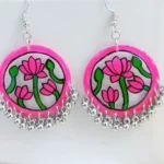 Handcrafted Lotus Resin Earrings
