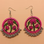 Handcrafted Lotus Resin Earrings