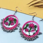 Handcrafted Lotus Resin Earrings