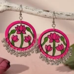 Handcrafted Lotus Resin Earrings