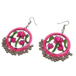 Handcrafted Lotus Resin Earrings