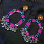 Floral Pink Resin Earrings for Women
