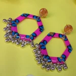 Floral Pink Resin Earrings for Women