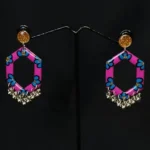 Floral Pink Resin Earrings for Women