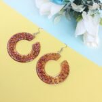 Chunky Glitter Hoop Resin Earrings
