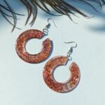 Chunky Glitter Hoop Resin Earrings