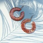 Chunky Glitter Hoop Resin Earrings
