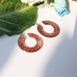 Chunky Glitter Hoop Resin Earrings