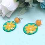 Dainty Floral Resin Earrings for Women