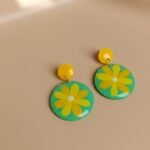 Dainty Floral Resin Earrings for Women