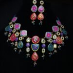 Meenakari-Inspired Resin Choker Jewelry Set