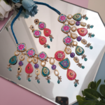 Meenakari-Inspired Resin Choker Jewelry Set