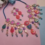 Meenakari-Inspired Resin Choker Jewelry Set