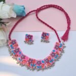 Hand-Painted Resin Choker Necklace Set