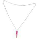 Pink Bar Resin Pendant For Women
