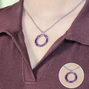 Minimalist Radiant Circle Resin Pendant