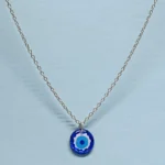 Elegant Blue Evil-Eye Resin Pendant