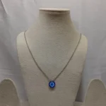 Elegant Blue Evil-Eye Resin Pendant