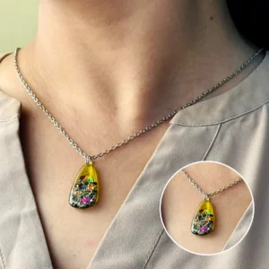 Resin Teardrop Pendant for Women