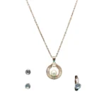 Elegant Pearl & Crystal Jewelry Set