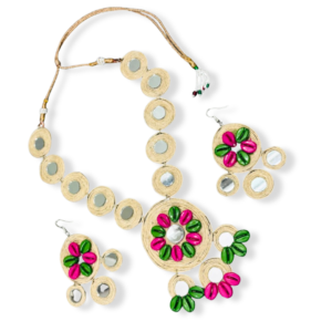 Handmade Jute & Shells Necklace Set