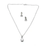 Minimalist Silver-Tone Pendant Set