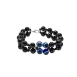 Black Beaded Evil Eye Protection Bracelet