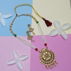 Gold-Tone Traditional Necklace & Earring Set