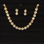 Minimal Gold-Tone Pear Stone Jewelry Set
