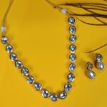 Minimal Gold-Tone Pear Stone Jewelry Set