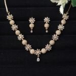 Luxury Dual-Tone Necklace & Earrings Set