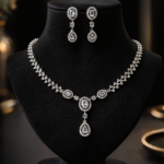 Silver-Tone AD Necklace & Earring Set