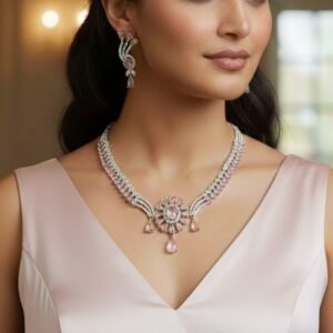 Premium AD Necklace & Earring Set