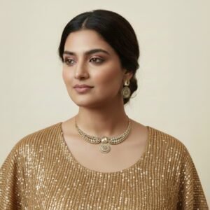Gold-Tone Cubic Zirconia Jewelry Set
