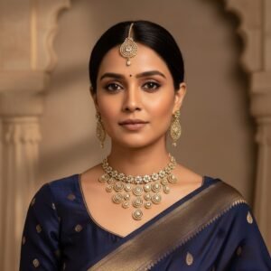 Premium Gold-Tone Teardrop Necklace Set