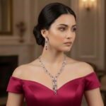 Premium Silver-Tone V-Drop Necklace Set