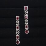 Premium Silver-Tone V-Drop Necklace Set